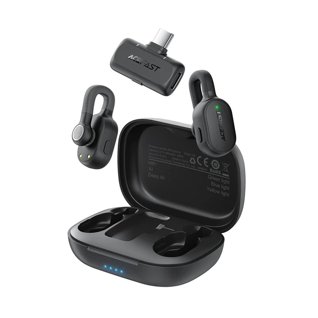 Бездротова мікрофонна система ACEFAST R4 dual-mic (Type-C) Black - Фото 1 Бездротова мікрофонна система ACEFAST R4 dual-mic (Type-C) Black - изображение 1