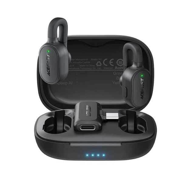 Бездротова мікрофонна система ACEFAST R4 dual-mic (Type-C) Black - Фото 3 Бездротова мікрофонна система ACEFAST R4 dual-mic (Type-C) Black - изображение 3