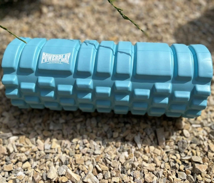 Масажний ролик (роллер) PowerPlay 4025 Massage Roller Синій (33x14см.) 5180726 - изображение 5