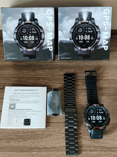 Чоловічий смарт-годинник T-REX Military Grade чорний спортивний два ремінці Bluetooth 5.0 Uwatch (404292) - Фото 6 Чоловічий смарт-годинник T-REX Military Grade чорний спортивний два ремінці Bluetooth 5.0 Uwatch (404292) - зображення 6