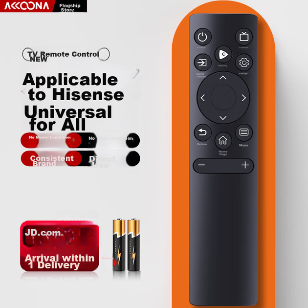 Універсальний пульт дистанційного керування Accoona, сумісний з Hisense Smart TV Vidda CN3A75, 3V75, 3A69, 3A57, 55-дюймовими та 65-дюймовими РК-телевізорами Vidda - Фото 4 Універсальний пульт дистанційного керування Accoona, сумісний з Hisense Smart TV Vidda CN3A75, 3V75, 3A69, 3A57, 55-дюймовими та 65-дюймовими РК-телевізорами Vidda - изображение 4