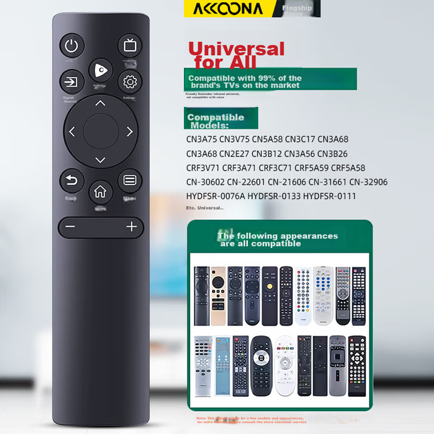 Універсальний пульт дистанційного керування Accoona, сумісний з Hisense Smart TV Vidda CN3A75, 3V75, 3A69, 3A57, 55-дюймовими та 65-дюймовими РК-телевізорами Vidda - Фото 5 Універсальний пульт дистанційного керування Accoona, сумісний з Hisense Smart TV Vidda CN3A75, 3V75, 3A69, 3A57, 55-дюймовими та 65-дюймовими РК-телевізорами Vidda - изображение 5
