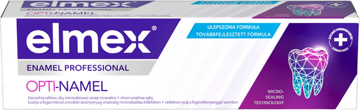 Набір зубних паст Elmex Dental Enamel Professional з фтором 3 x 75 мл (8590232000449) - Фото 2 Набір зубних паст Elmex Dental Enamel Professional з фтором 3 x 75 мл (8590232000449) - зображення 2