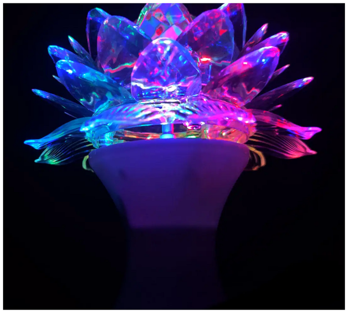 Светодиодный ночник проектор 220В 120мм RGB для внутреннего использования Кубок Лотос SQ-27281 - изображение 3