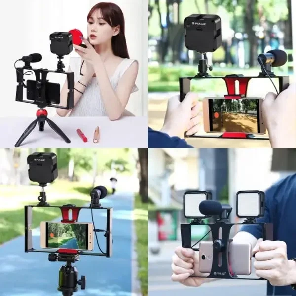 Комплект для влогінгу Digital Video Making Kit AY49X зі штативом, світлом і мікрофоном - Фото 5 Комплект для влогінгу Digital Video Making Kit AY49X зі штативом, світлом і мікрофоном - зображення 5
