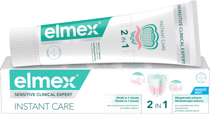 Zestaw past do zębów Elmex Sensitive Clinical Expert Instant Care Trio z fluorem 3 x 75 ml (8590232001491) - Zdjęcie 1 Zestaw past do zębów Elmex Sensitive Clinical Expert Instant Care Trio z fluorem 3 x 75 ml (8590232001491) - obraz 1