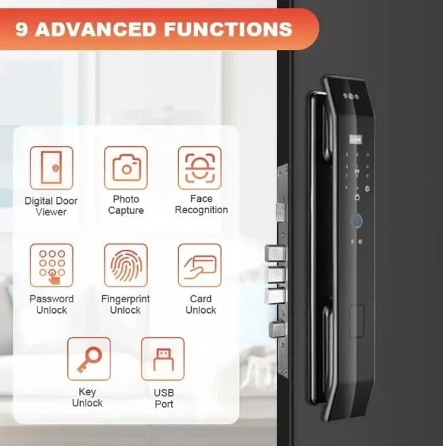 Умный дверной замок Asson LOCK97 с распознаванием лица и Wi-Fi - изображение 4