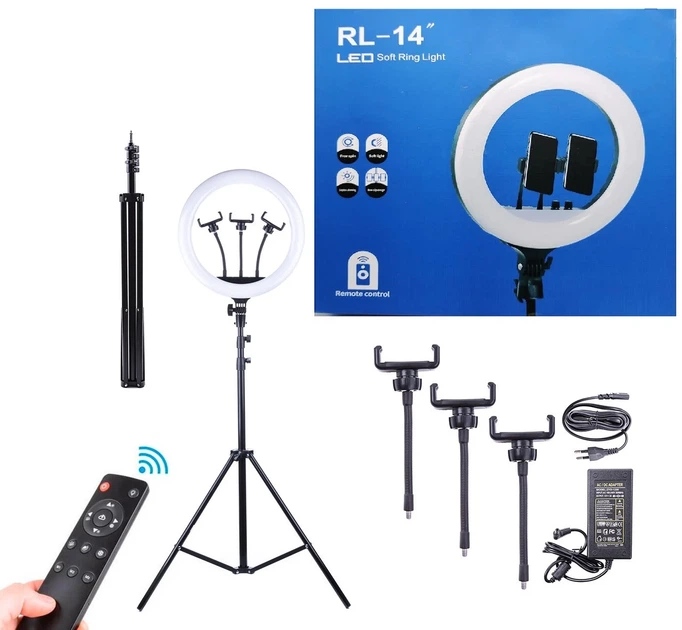 Кільцева LED-лампа Grandio RL-14 45 см, 512 світлодіодів, з сумкою - зображення 3