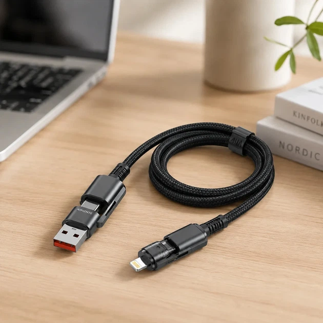 Кабель USB–Lightning Digital 26X-197 1 м усиленный - Фото 3 Кабель USB–Lightning Digital 26X-197 1 м усиленный - изображение 3