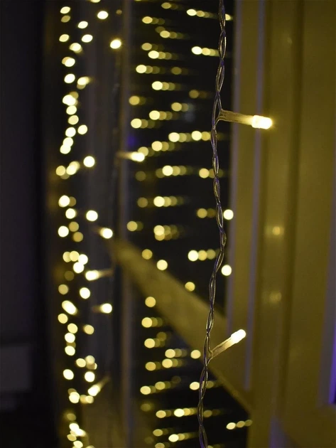 Гирлянда-штора «Водопад» 3×2 м 240 LED теплый свет с коннектором - Фото 3 Гирлянда-штора «Водопад» 3×2 м 240 LED теплый свет с коннектором - изображение 3