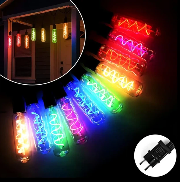 Гирлянда уличная LED SFK-48 спираль 5 м 10 ламп IP44 - Фото 6 Гирлянда уличная LED SFK-48 спираль 5 м 10 ламп IP44 - изображение 6