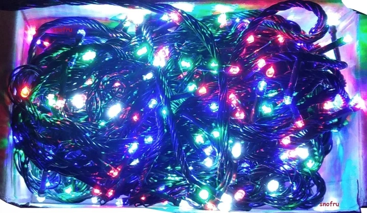 Светодиодная гирлянда-нить Digital 300 LED, теплый свет, черный провод - изображение 2