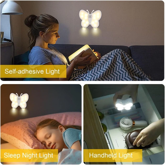 Настенный LED-ночник «Бабочка» с датчиком движения SEONTV - Фото 6 Настенный LED-ночник «Бабочка» с датчиком движения SEONTV - изображение 6