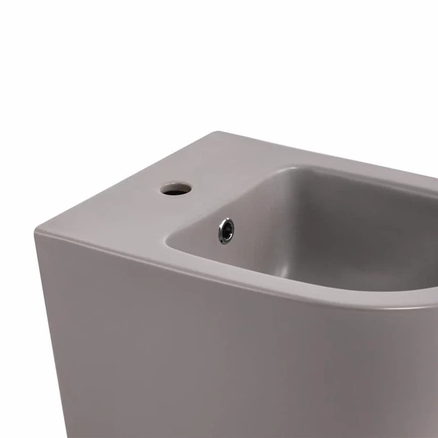 Биде подвесное Qtap Robin QT13551381GSG, керамика, 515x370x350 мм, Stone Grey - изображение 5