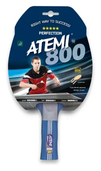 Ракетка для настольного тенниса Atemi 800A для продвинутых игроков шпон унисекс - Фото 1 Ракетка для настольного тенниса Atemi 800A для продвинутых игроков шпон унисекс - изображение 1