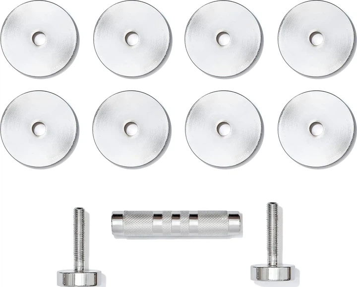 Гантель регульована Adidas Adjustable Chrome Dumbbell 1-5 кг сталь хромована сріблястий - зображення 3