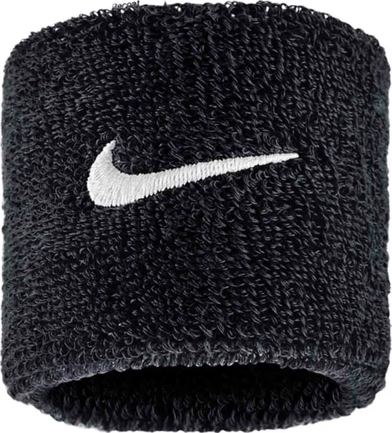 Напульсники Nike SWOOSH CLASSIC WRISTBANDS 2PK мікрофібра поліестер чорний One Size - зображення 2