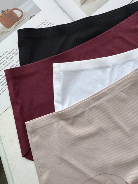 Бесшовные высокие слипы в рубчик, набор 4 шт., 4 цвета, размер 3XL - изображение 3