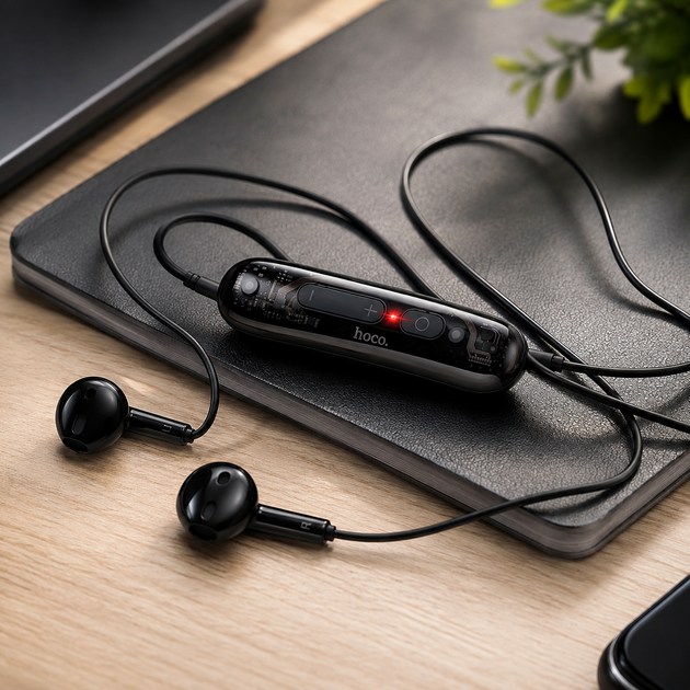 Наушники Bluetooth Hoco ES77 Graceful Black с длительным временем работы и качественным звуком для активных пользователей - изображение 5