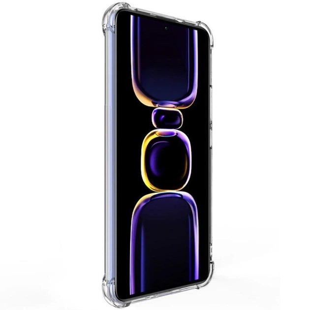 Прозрачный чехол для Xiaomi Poco F5 Pro 5G с углами-амортизаторами с защитой камеры противоударный - изображение 2