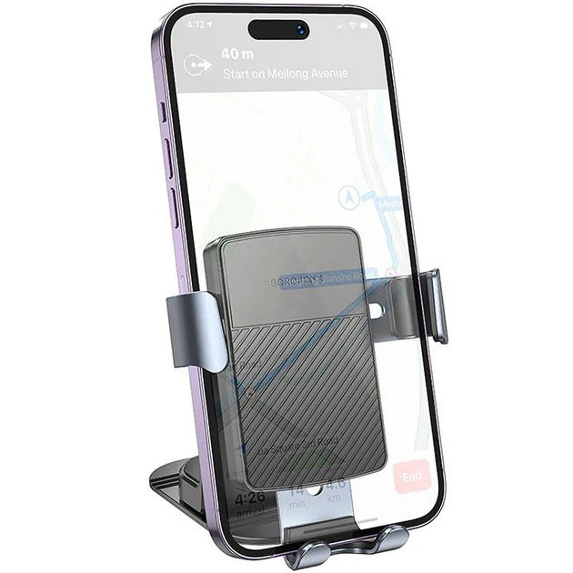 Автодержатель Borofone BH119 Refined на липучке для смартфонов 4.5-7 дюймов зажим - изображение 3