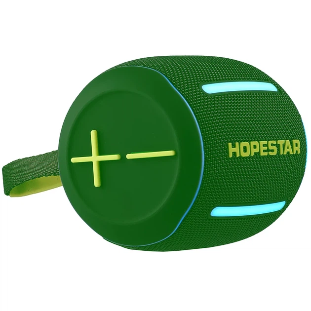 Портативная Bluetooth колонка Hopestar P58 mini 10W с подсветкой и влагозащитой зелёная - изображение 3
