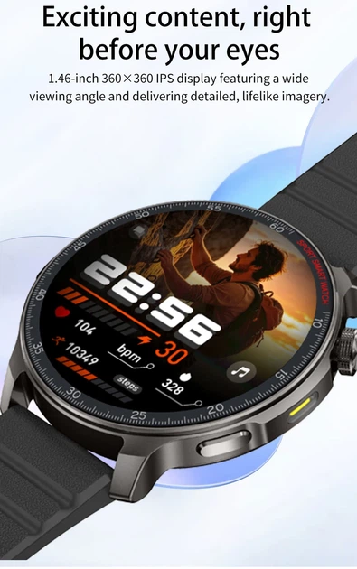 Смарт-годинник UWatch Smart Colorado Steel Black з 2 ремінцями екран 1.46 дюйма - зображення 9