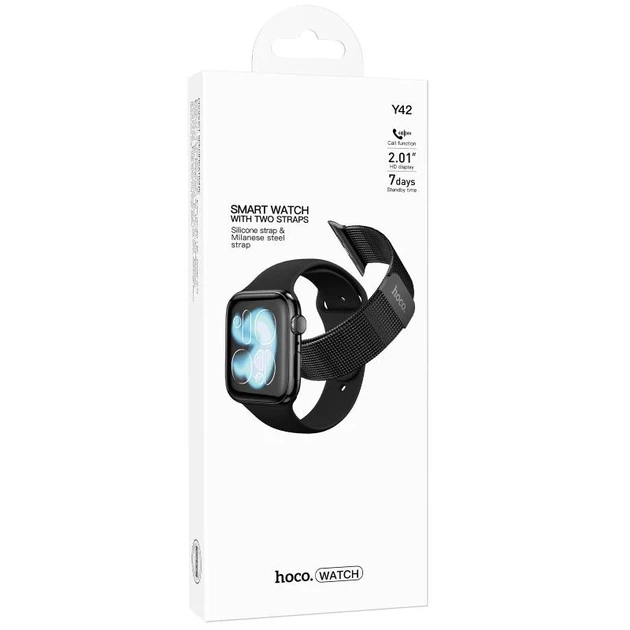 Смарт-часы Hoco Y42 с звонками, TFT 2,01", Bluetooth 5.3, чёрные - Фото 4 Смарт-часы Hoco Y42 с звонками, TFT 2,01", Bluetooth 5.3, чёрные - изображение 4