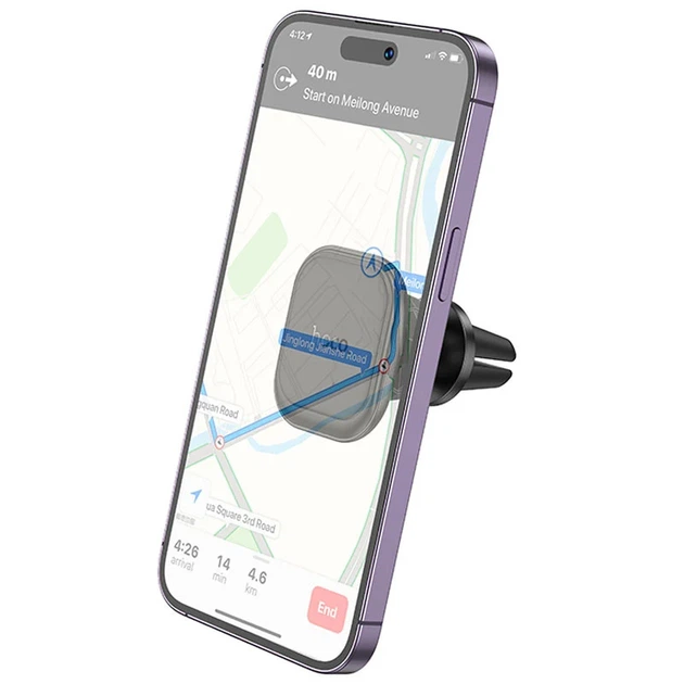 Автотримач Hoco H29 Brilliant магнітний у дефлектор для смартфонів 4.5-7.0 дюйма, чорний - зображення 2