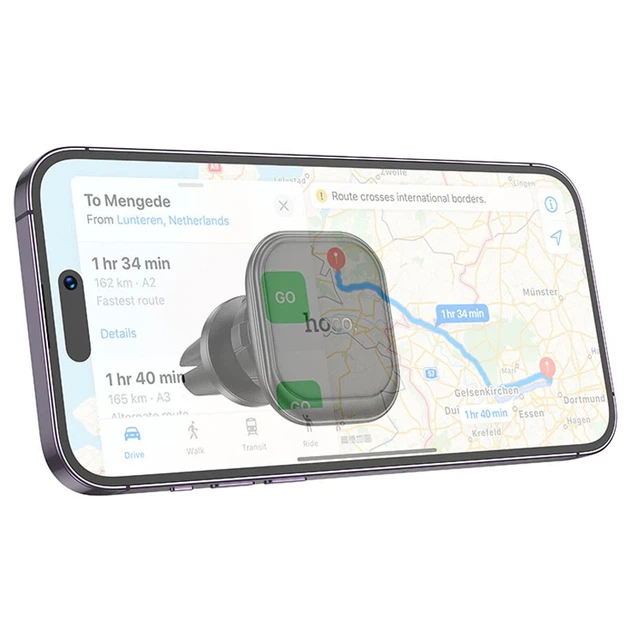 Автотримач Hoco H29 Brilliant магнітний у дефлектор для смартфонів 4.5-7.0 дюйма, чорний - зображення 3