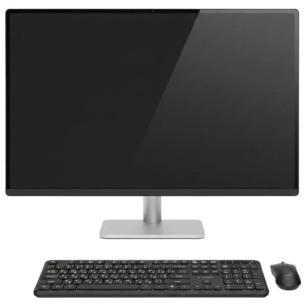 Беспроводной комплект клавиатура и мышь Gembird KBS-WPS-01-CYRL Slim Pro Business Wireless Black - изображение 2
