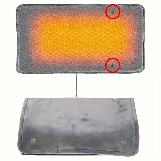 Грілка електрична Heating Pad Type-C USB 5V/2А для полегшення судом та болів у спині та шиї - изображение 8