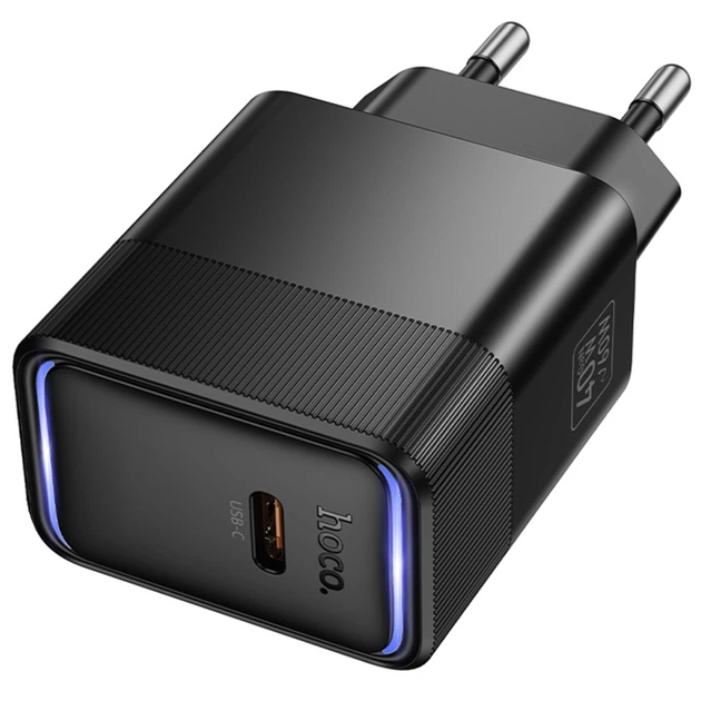Быстрая зарядка для телефона Type-C / Сетевое зарядное устройство Hoco CS113A Lounge PD40W (1USB-C) (черный) - изображение 5