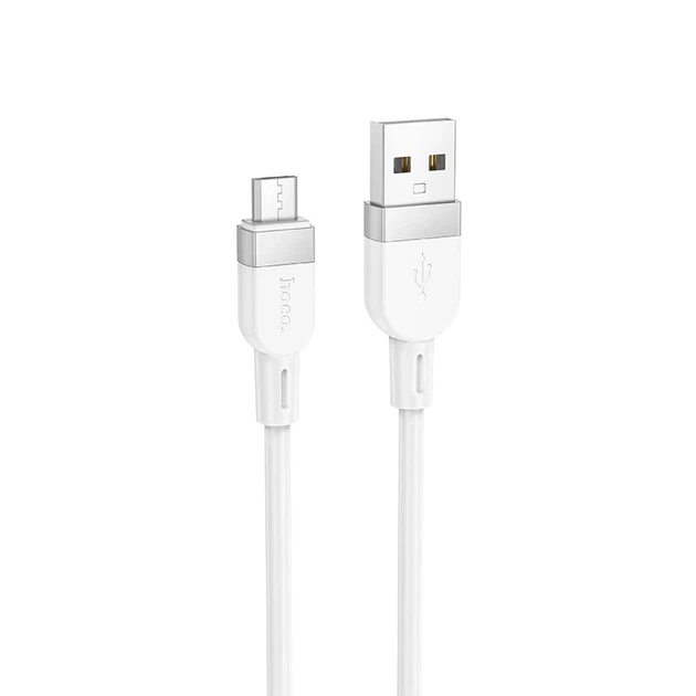 Кабель Hoco X109 Energy USB Type-A — MicroUSB 1 м 2.4 A силикон White - Фото 1 Кабель Hoco X109 Energy USB Type-A — MicroUSB 1 м 2.4 A силикон White - изображение 1