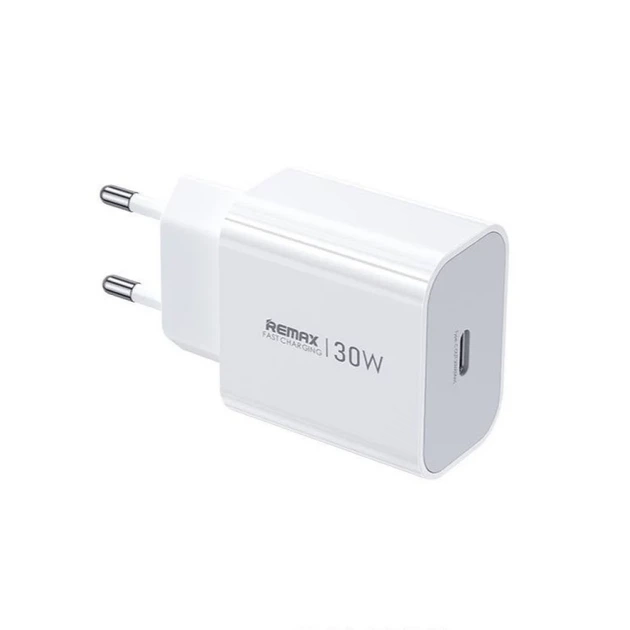 Сетевое зарядное устройство Remax CA09 Huiying GaN 30 W порт USB-C вилка EU белое - Фото 1 Сетевое зарядное устройство Remax CA09 Huiying GaN 30 W порт USB-C вилка EU белое - изображение 1