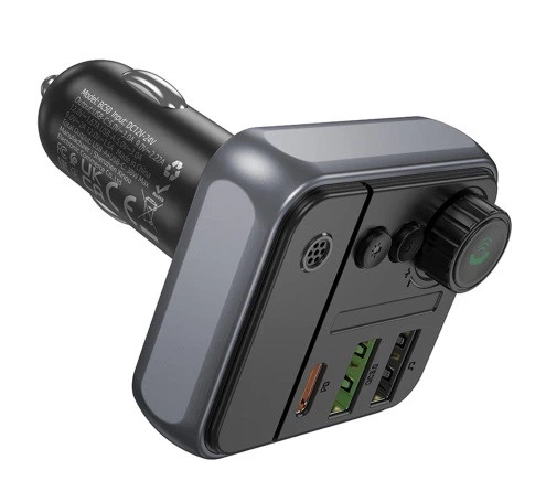 FM-модулятор BOROFONE BC50 Bluetooth + Fast Charger 38W + PD Чорний - изображение 2