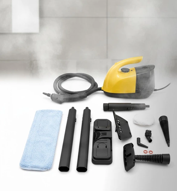 Пароочиститель многофункциональный с насадками для дома и авто, съёмный резервуар, моющее средство - изображение 2