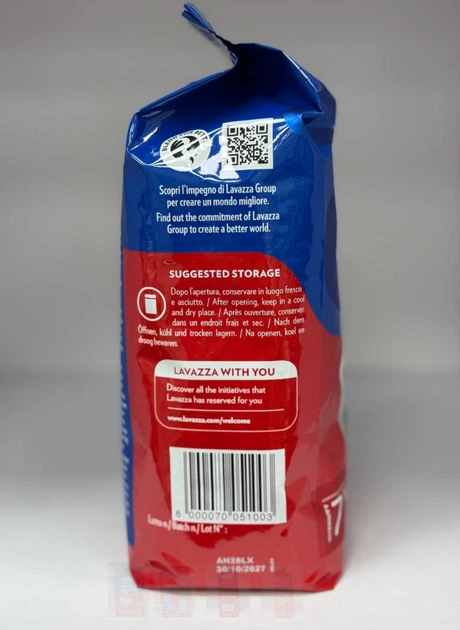 Кава в зернах 1,01 кг Lavazza Crema e Gusto Classico арабіка 30% робуста 70% темного обсмажування міцна зернова кава з гірким шоколадом для еспресо дому офісу - зображення 8