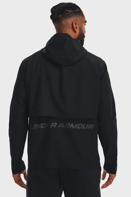 Чоловіча чорна ветровка UA STORM RUN HOODED JACKET Under Armour XL 1376795-001 - зображення 3