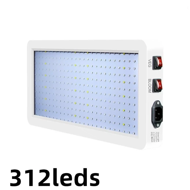 LED фитолампа для растений 30 Вт 312 светодиодов полного спектра с режимами Veg/Bloom IP65 подвесной светильник 415×200×40 мм для комнатного огорода - изображение 5