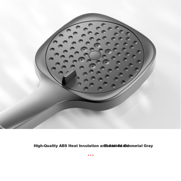 Ручний душ високого тиску Honeywell з великою панеллю, сірий, 24H3CQ - зображення 5
