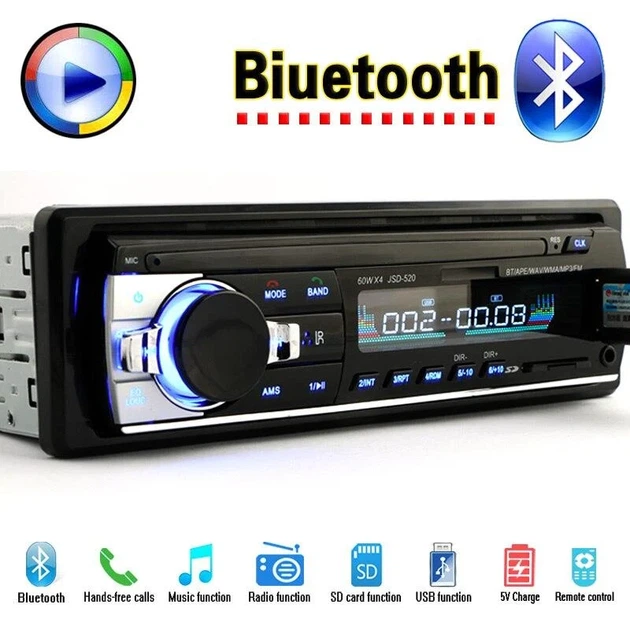 Автомагнитола Grandio JSD 520 1DIN с Bluetooth, USB и MP3 - изображение 2
