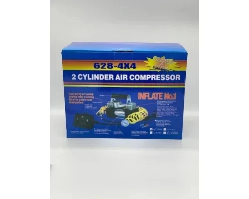 Автомобильный компрессор двухпоршневой SEONTV 628-4x4 с манометром, 12V - изображение 3