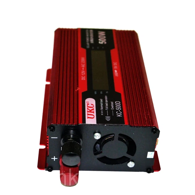 Перетворювач напруги UKC KC-500D 500W 12V/220V з LCD-дисплеєм - зображення 2