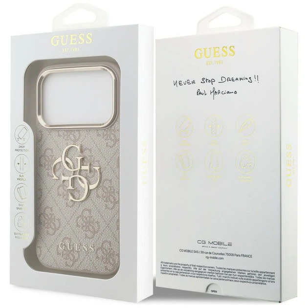 Etui Guess 4G Big 4G Classic Logo do iPhone 18 Pro / 17 Pro różowe złote (GUE005601) - Zdjęcie 6 Etui Guess 4G Big 4G Classic Logo do iPhone 18 Pro / 17 Pro różowe złote (GUE005601) - obraz 6