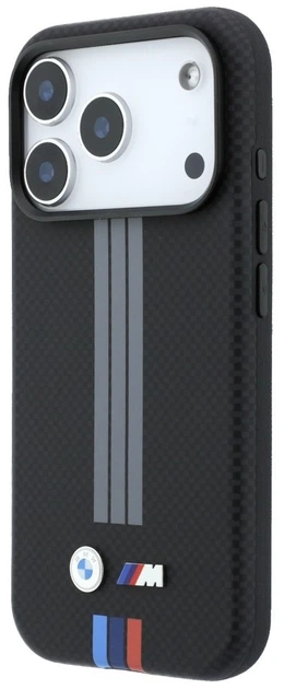 Etui BMW M Quadrille Kevlar Anthracite & Tricolor Print Lines MagSafe do iPhone 18 Pro / 17 Pro czarne (BMW001214) - Zdjęcie 2 Etui BMW M Quadrille Kevlar Anthracite & Tricolor Print Lines MagSafe do iPhone 18 Pro / 17 Pro czarne (BMW001214) - obraz 2