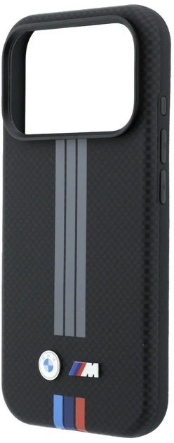 Etui BMW M Quadrille Kevlar Anthracite & Tricolor Print Lines MagSafe do iPhone 18 Pro / 17 Pro czarne (BMW001214) - Zdjęcie 6 Etui BMW M Quadrille Kevlar Anthracite & Tricolor Print Lines MagSafe do iPhone 18 Pro / 17 Pro czarne (BMW001214) - obraz 6