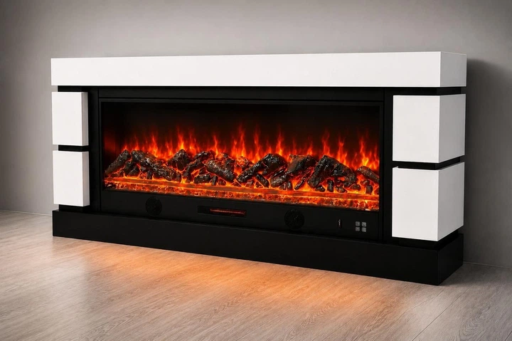 Электрический камин Logos Long 158 1500 Вт с порталом, звук потрескивания дров (10080144) - изображение 8