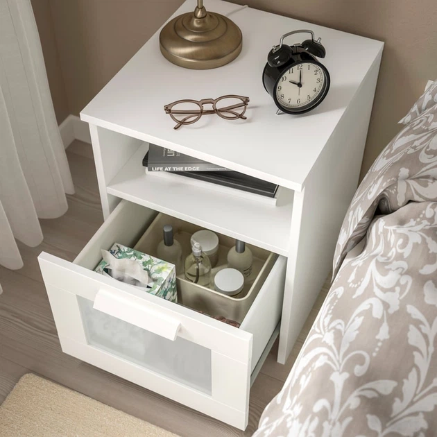 Тумбочка біля ліжка, біла, 39x41x53 см IKEA BRIMNES 102.349.42 - Фото 4 Тумбочка біля ліжка, біла, 39x41x53 см IKEA BRIMNES 102.349.42 - зображення 4