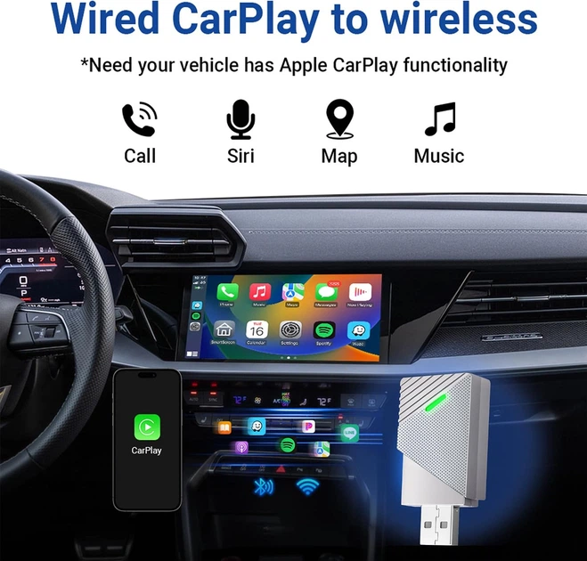 Беспроводной адаптер Efilerup CarPlay для iPhone с автоматическим подключением - изображение 5